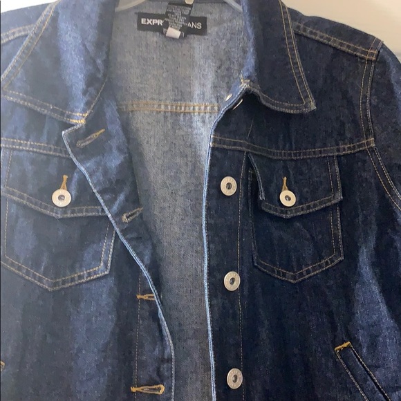 Dark denim Express Jean Jacket - Picture 2 of 6